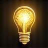 Golden lightbulb icon with a gears motif, symbolizing innovation and forward-thinking.